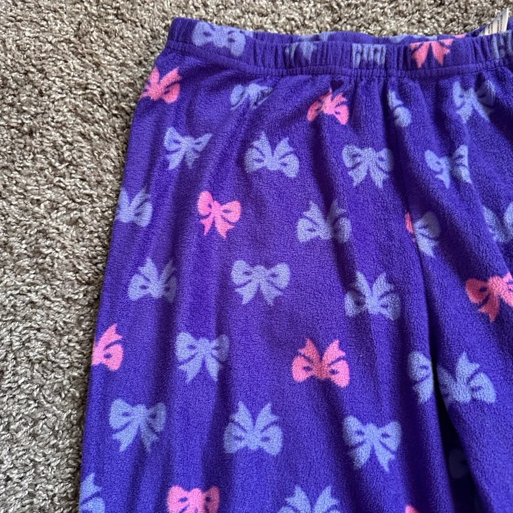 Disney Purple Pajama Bottoms with Pink/Light Purple Bow Print size medium - Picture 3 of 5